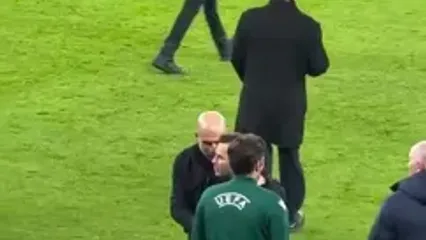 ویدئو: احترام متقابل در استانبول؛ برخورد گرم گواردیولا و بروک