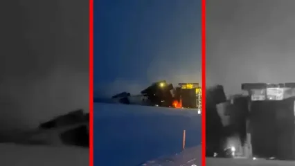 فیلم واژگونی دکل حفاری غول پیکر در آلاسکا