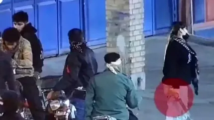 دختر قمه کش در ناآرامی های شوشتر