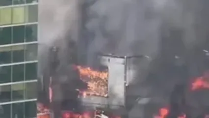 فیلم آتش‌سوزی هولناک فروشگاهی در تایوان