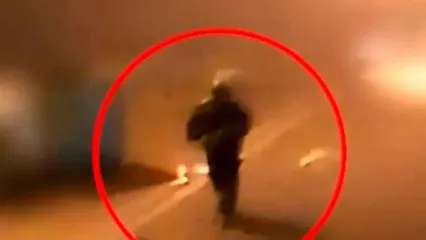 فیلم لحطه شلیک به کلانتری 126 تهرانپارس و محل اصابت گلوله ها به ماموران در پشت بام