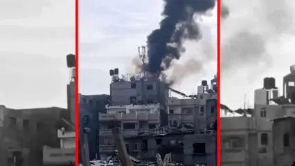 فیلم حمله پهپاد اسرائیلی به ژنراتور برق در غزه