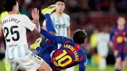 قیچی برگردان استثنایی یامال، زیباترین گل فصل اسپانیا