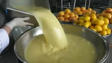 ببییند| غذای خیابانی در کره؛ تهیه آب میوه تازه با توت فرنگی، لیمو و گریپ فروت در سئول