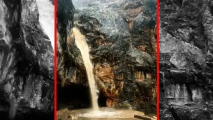 فیلم منظره متفاوت آبشار گل آلود ایذه