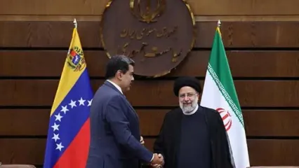 فیلمی دیده‌نشده از عزاداری مادورو و همسرش برای شهید رئیسی