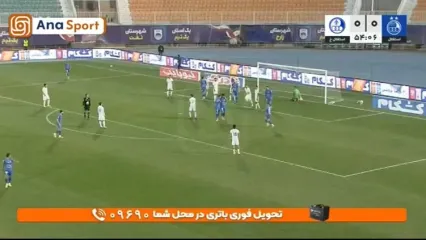 گل اول استقلال به استقلال خوزستان توسط سامان فلاح