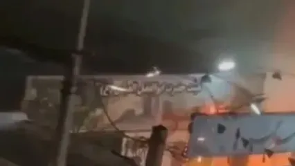 آتش زدن حسینیه به دست آشوبگران در فردیس کرج