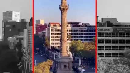 فیلم مقاومت ستون فرشته استقلال در زلزله مکزیکوسیتی