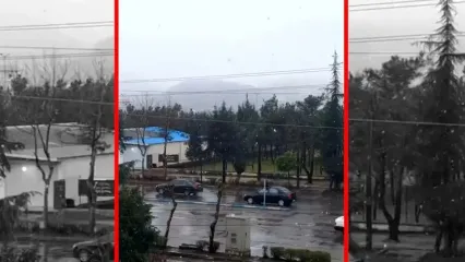 فیلم لحظات دیدنی بارش برف در آستارا