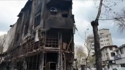 فیلم ویرانی ها و خاکستر شدن شهر مرودشت در ناآرامی های اخیر