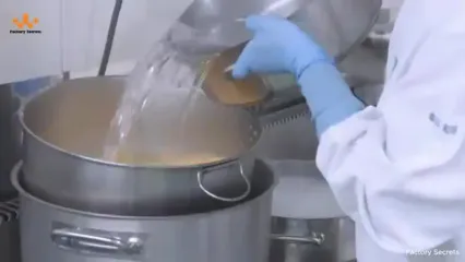 مراحل تولید اتوماتیک انواع کیک خامه ای در کره جنوبی