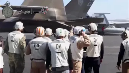 تصاویر استقرار استیو ویتکاف و داماد ترامپ روی ناو آبراهام لینکلن