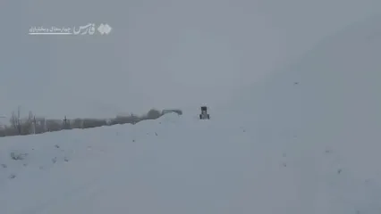 بارش برف ۸۰ سانتی‌متری در کوهرنگ +‌ ویدئو
