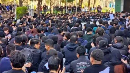 ویدیوی خبرساز فرهیختگان از تجمع امروز دانشجویان