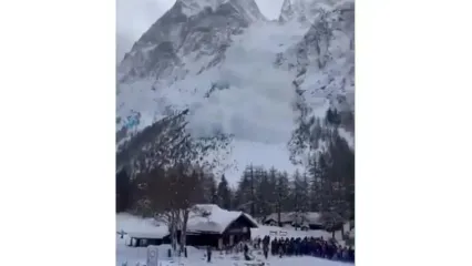 فیلم لحظه وقوع بهمن شدید در منطقه البروس