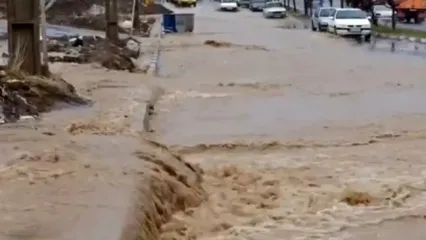 بارش سیل‌آسا در مریوان کردستان