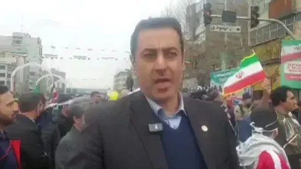 ویدئو: حضور نوایی سرپرست فدراسیون تکواندو در راهپیمایی ۲۲ بهمن ماه