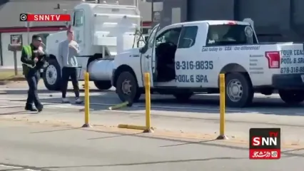 فرود اضطراری هواپیمای سبک در وسط بزرگراه جورجیا و برخورد با خودروها