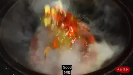 غذای روستایی در چین؛ پخت کله گاو بزرگ گاو توسط آشپز ماهر روستایی