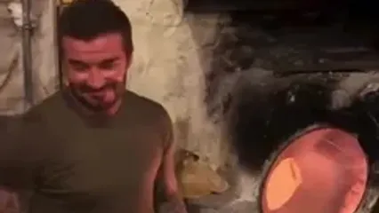 شغل جدید دیوید بکام: پخت نان ایرانی!