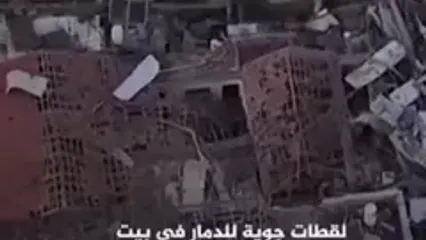 تصاویر هوایی از شدت تخریب «بیت شمش» توسط موشک‌های ایرانی