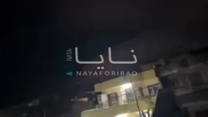 لحظه اصابت پهپاد به پایگاه تجزیه طلبان کرد در سلیمانیه عراق