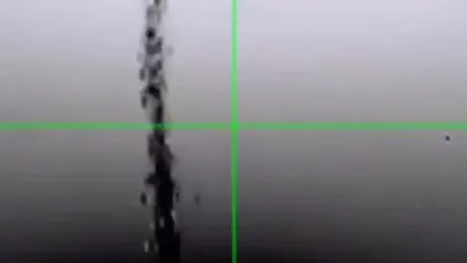 لحظه انهدام یک پهپاد MQ۹ آمریکایی بر فراز آسمان قشم