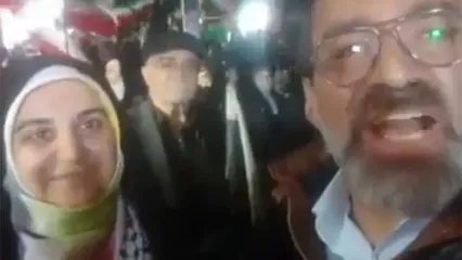 حضور مهدیه اسفندیاری در تجمعات شبانه