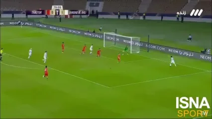 گل دوم شباب الاهلی به تراکتور توسط سعید عزت اللهی