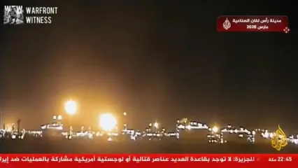 تصاویر الجزیره از هدف‌قرارگرفتن تاسیسات گازی راس لفان در قطر