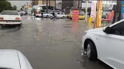 سیل بهاری در خراسان رضوی ماشین‌ها را بُرد!