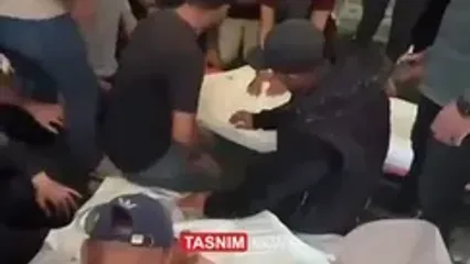تشییع پیکر فرمانده ارشد قسام و خانواده‌اش در غزه