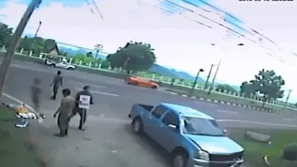 فیلم واقعی لحظه جدا شدن روح از بدن یک زن در صحنه تصادف ی که حیرت آور است