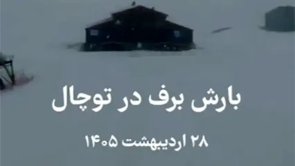 ویدئو خیره‌کننده از بارش برف امروز در توچال