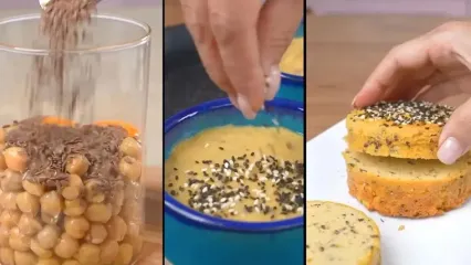 نان بدون آرد با نخود