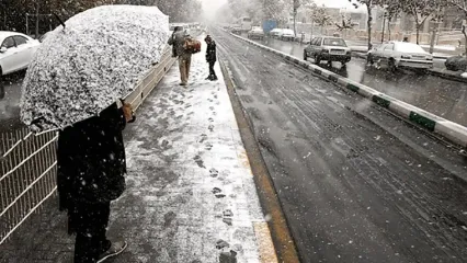 فیلم بارش برف دیروز در شمال تهران / 28 اردیبهشت با این برف سنگین حیرت آور شد