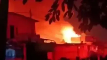 آتش‌ سوزی گسترده در پایتخت اندونزی