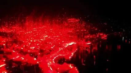 جشن قهرمانی ام‌سی الجر؛ شهر به رنگ قرمز درآمد