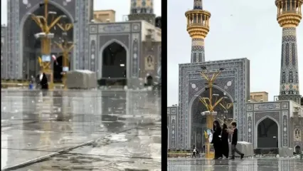فیلم بارانی از آستان قدس رضوی در عید غدیر