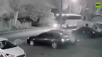فیلم حمله پهپادی اوکراین به یک اتوبوس در دونتسک