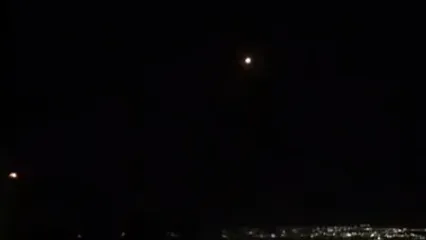 موشک های شلیک شده ایران در آسمان تبریز