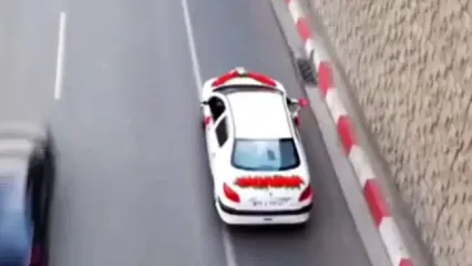لحظه تصادف شدید عروس و داماد بدشانس با پراید