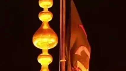پرچم گنبد حرم امام حسین (ع) تعویض شد