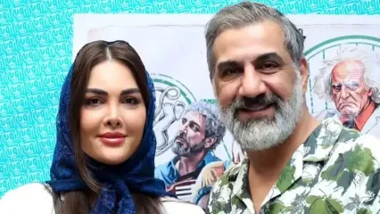 فیلم کلافه شدن الناز خانم همسر محمد نادری از حضور در اکران مردمی کلینیک رویا / عاشقانه های محمد نادری و همسرش روبروی دوربین