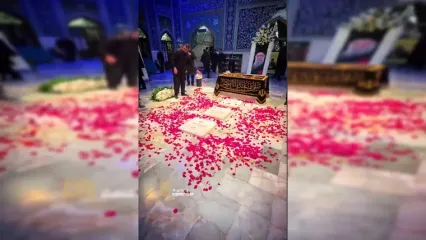 اولین فیلم و عکس از مزار رهبر شهید انقلاب در رواق دارالذکر حرم مطهر امام رضا (ع)