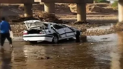 واژگونی مرگبار پژو پارس در جاده دهلران