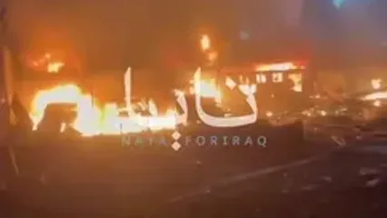 لحظه حمله موشکی آمریکا به مرز شلمچه