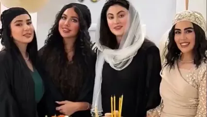 هیجان دیدنی مریم مومن در جشن تولد مشترک با همسرش