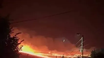 لحظه اصابت پهپاد به مقر تجزیه‌طلبان کرد
